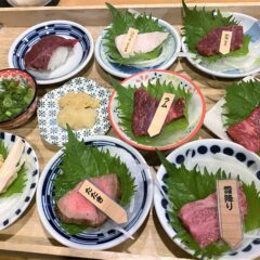 馬刺しのレッドカーペット