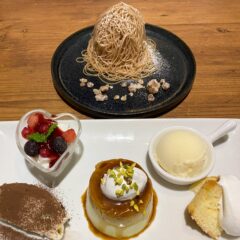 「しぼりたてモンブラン」と「プレミアムドルチェミスト」