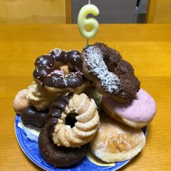 「ドーナツタワー」でトリプルバースディ(*^^*)