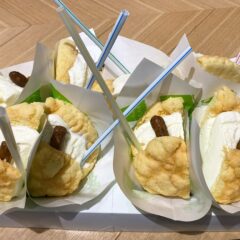 南条SAで見つけた「焼きたてメロンパンアイス」