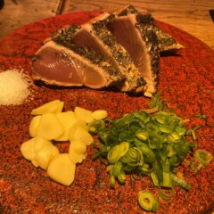 魚丸の「鰹の藁焼き」からの～ソビトの「豚平焼き」